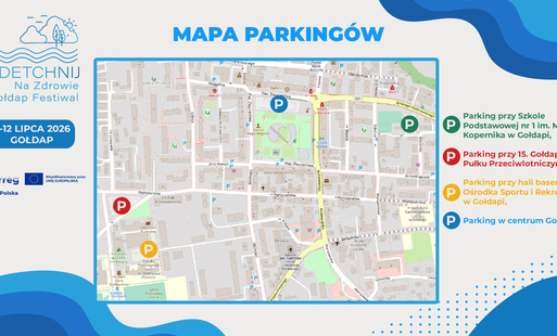Zdjęcie do Gdzie zaparkować podczas Odetchnij Na Zdrowie. Gołdap Festiwal 2026? Sprawdź mapę parking&oacute;w