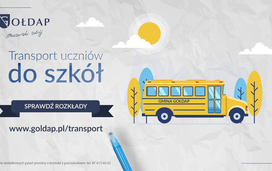 Gmina Gołdap opublikowała rozkład dowozów uczniów na rok szkolny 2025/2026