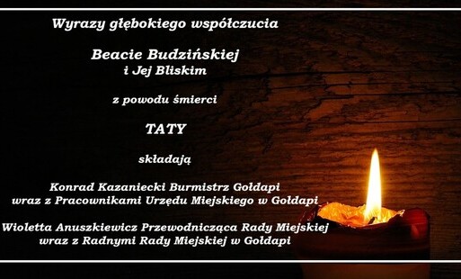 Zdjęcie do Kondolencje