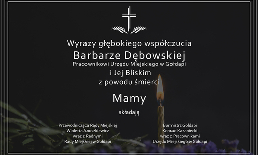 Zdjęcie do Kondolencje